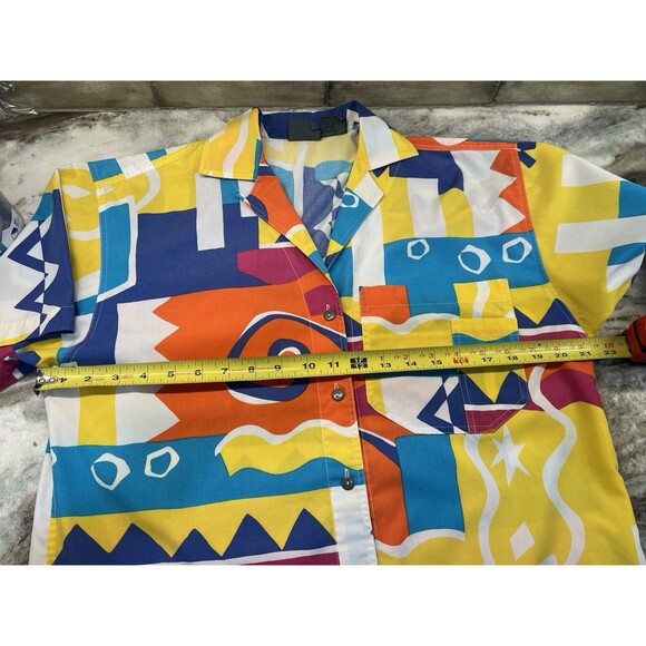 Vintage Lizwear Liz Claiborne Women's 90’s Geometric Retro Abstract Pattern - Picture 7 of 8